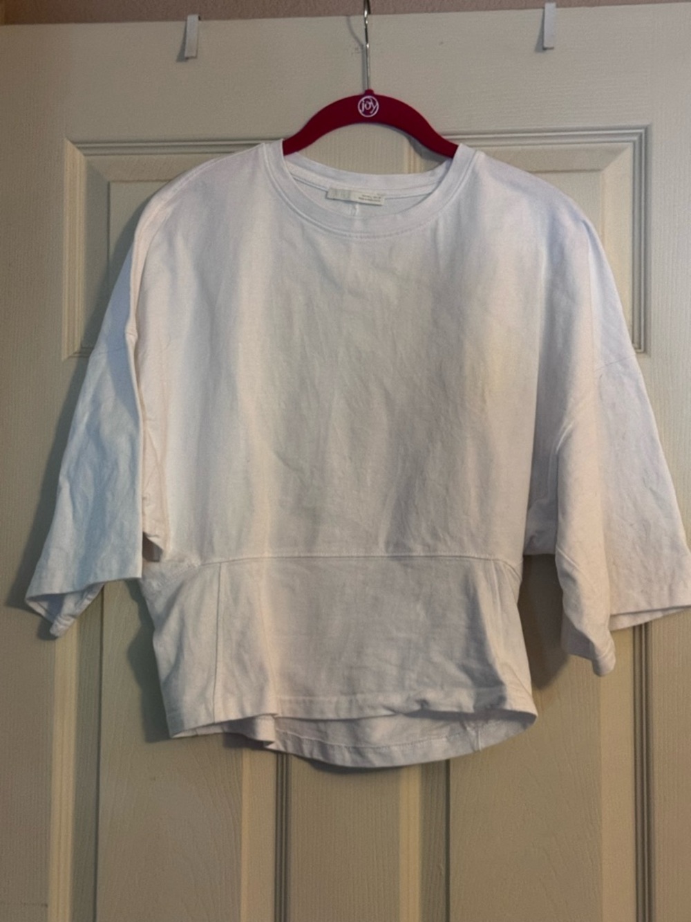 Zara White Crewneck T-Shirt